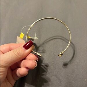 NWT Swarovski Crystal Silver Open Cuff Bracelet